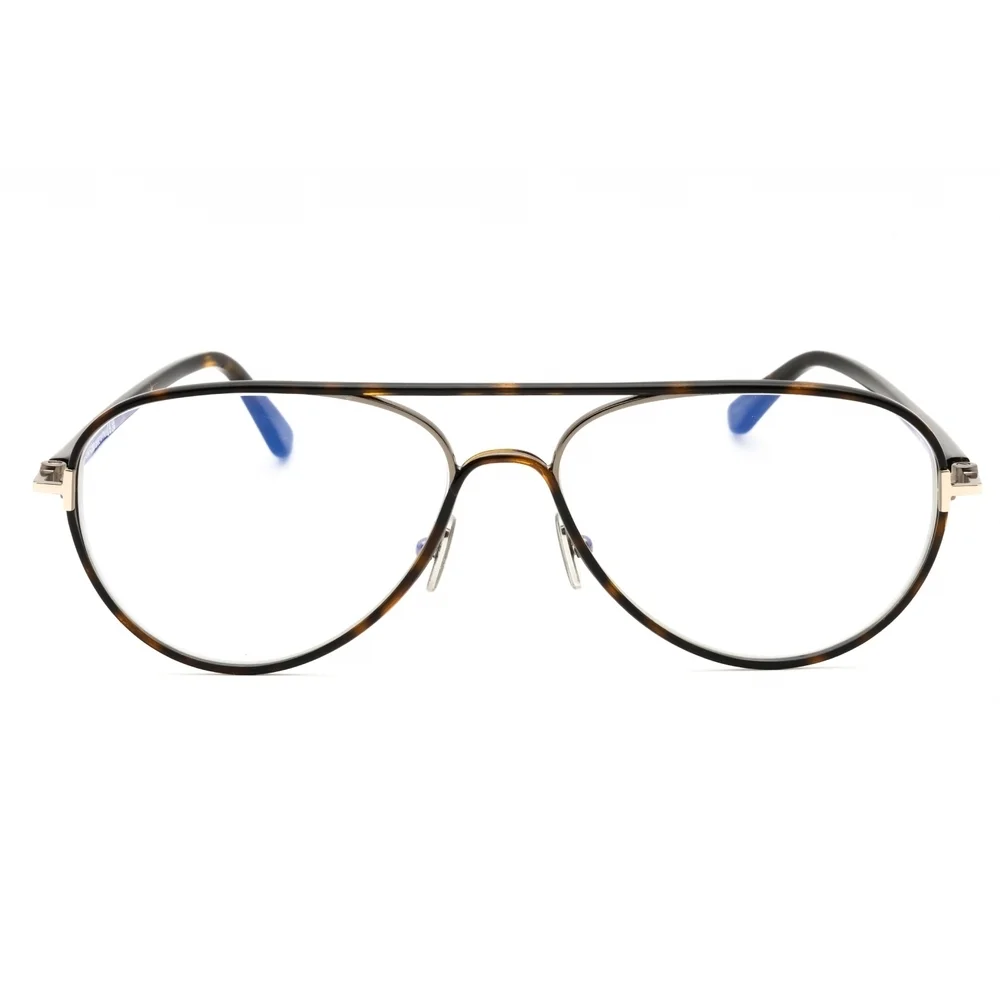 NWT Tom Ford FT5897-B Dark Havana Aviator 57mm Eyeglasses